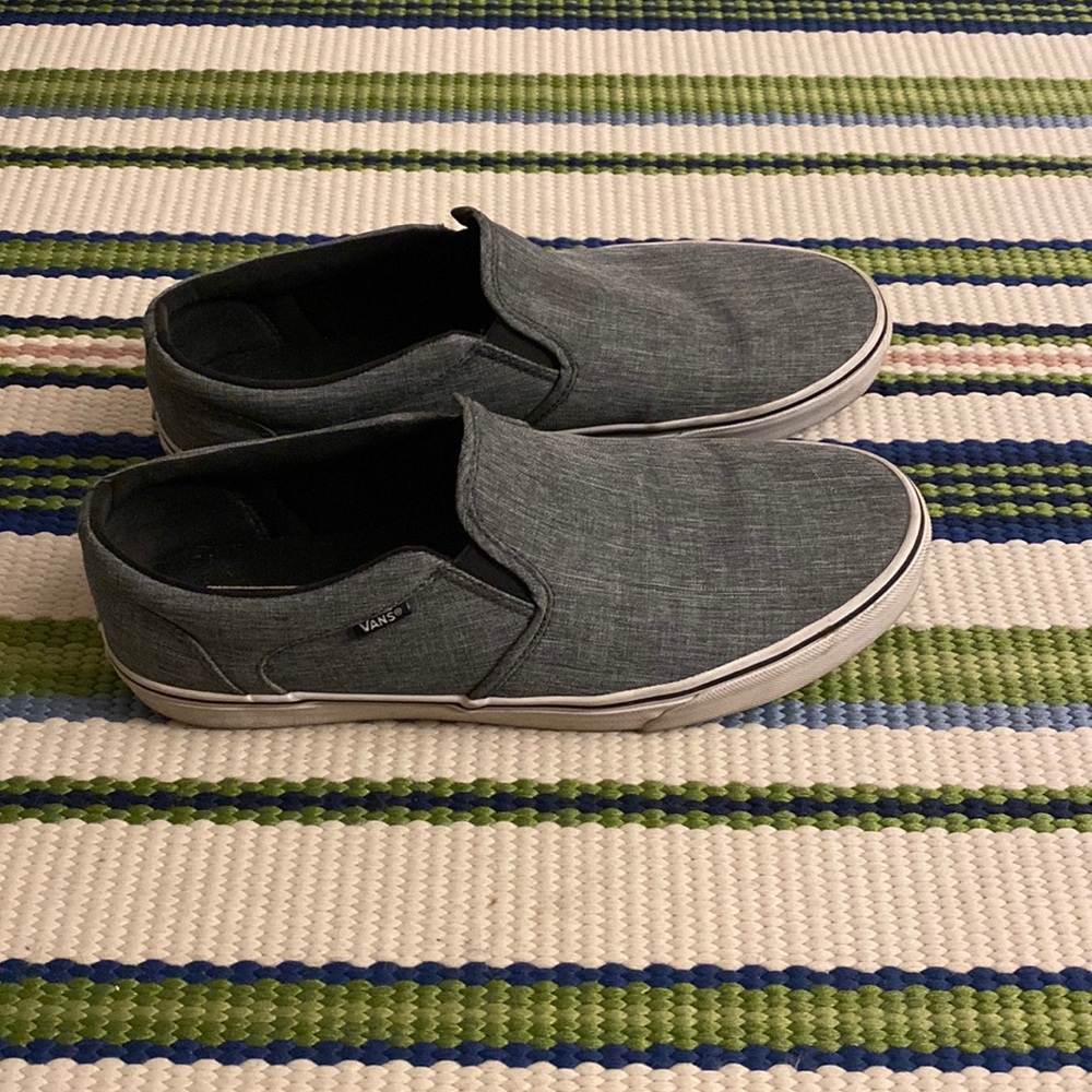 Vans grey slip-ons